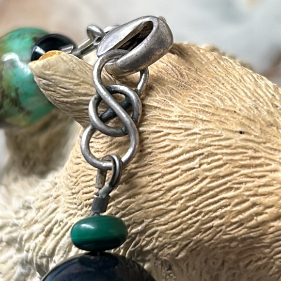 🖤Vtg Turquoise Sterling Silver bracelet - Picture 4 of 14
